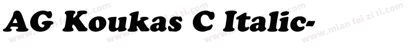 AG Koukas C Italic字体转换